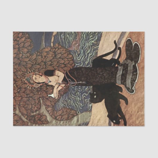 "Circe the Enchantress" van Edmund Dulac Tissuepapier (Voorkant)