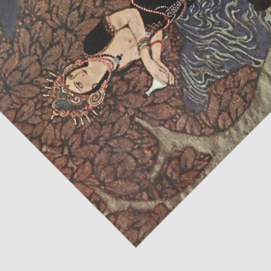 "Circe the Enchantress" van Edmund Dulac Tissuepapier (Detail)