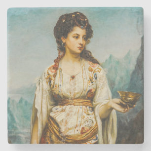 Circe van Jean Jules Bardin (1875) Stenen Onderzetter