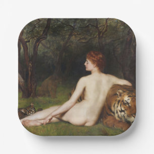 Circe (Verleidelijke Godin) (door John Collier) Papieren Bordje