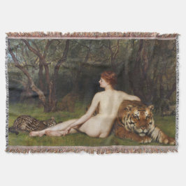 Circe (Vrouw Met Wilde Tijger) (door John Collier) Deken