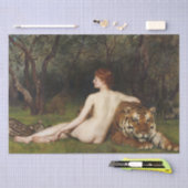 Circe (Vrouw Met Wilde Tijger) (door John Collier) Tissuepapier (Craft)
