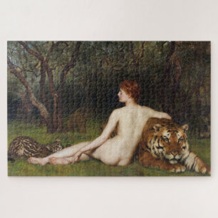 Circe (Vrouw, Tijger en Ocelot) (door John Collier Legpuzzel