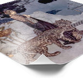 "Circe With Leopards" van Edmund Dulac Foto Afdruk (Hoek)