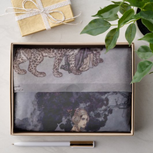 "Circe With Leopards" van Edmund Dulac Tissuepapier (Geschenk)