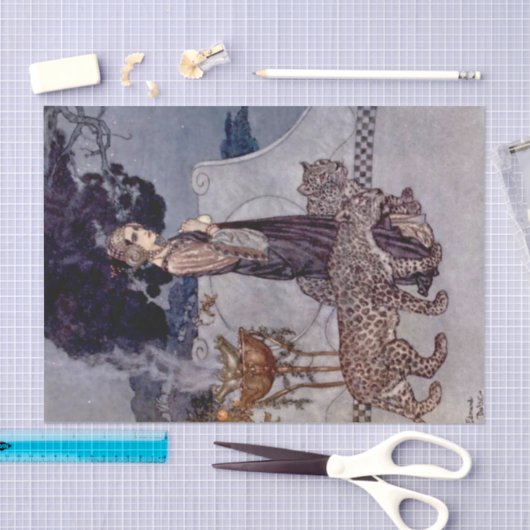 "Circe With Leopards" van Edmund Dulac Tissuepapier (Craft)