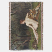 Circe (Woman With Wild Tiger) (by John Collier) Deken (Voorkant Verticaal)