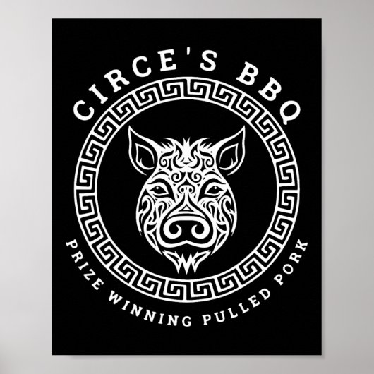 Circe's Bbq Grappige Griekse Mythologie Poster (Voorkant)