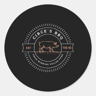 Circes BBQ Grappige Griekse mythologie Ronde Sticker