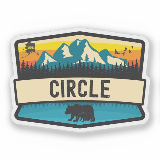 Circle, Alaska Sticker (Voorkant)