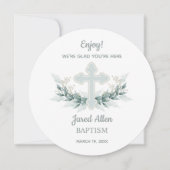 CIRCLE Bordplattegrond Bedankkaart Doopfeest Kaart (Voorkant)