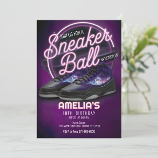Circle Bright Galaxy Sneaker Ball Verjaardagsfeest Kaart