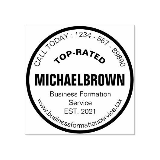 Circle Business Formation Registry Agent Rubberstempel (Afrduk)