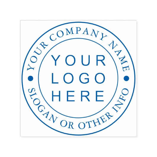 Circle Business Logo Aangepaste Zelfinking Stamp Zelfinktende Stempel (Design)