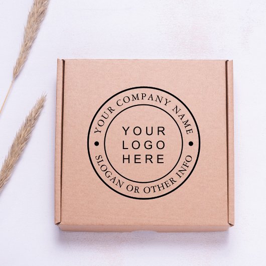 Circle Business Logo Aangepaste Zelfinking Stamp Zelfinktende Stempel