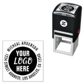 Circle Business Logo of Afbeelding Adres Ronde Cus Zelfinktende Stempel (In situ)