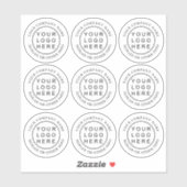 Circle Business Logo Simple Clear Sticker (Vel)