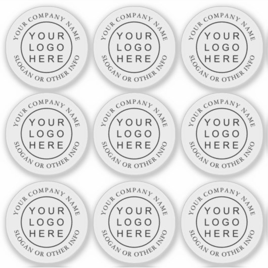 Circle Business Logo Simple Clear Sticker (Voorkant)