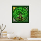 Circle Celtic Tree of Life Poster Print (Keuken)