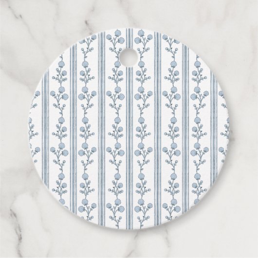 Circle Coastal Favor Party Cadeau Labels (Voorkant)