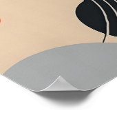 Circle & Curve Abstracte kunst Poster (Hoek)