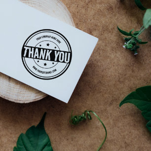 Circle Dank u, Aangepaste Business en Site. Rubberstempel