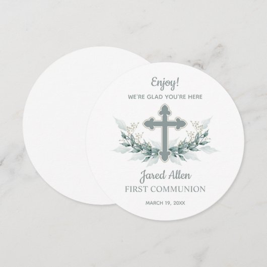 CIRCLE Dinner Bord Dank u wel! Kaart (Voorkant / Achterkant)