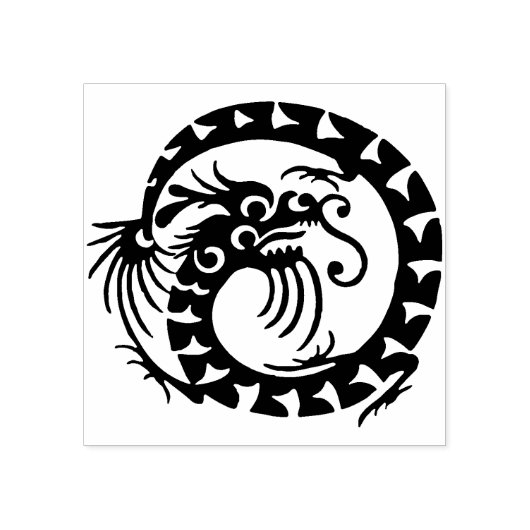 Circle Dragon Art-stempel Rubberstempel (Afrduk)