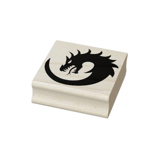 Circle Dragon Silhouette Art Stempel (Stempel)