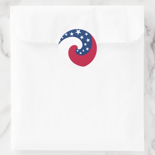 Circle Flag Sticker (Tas)