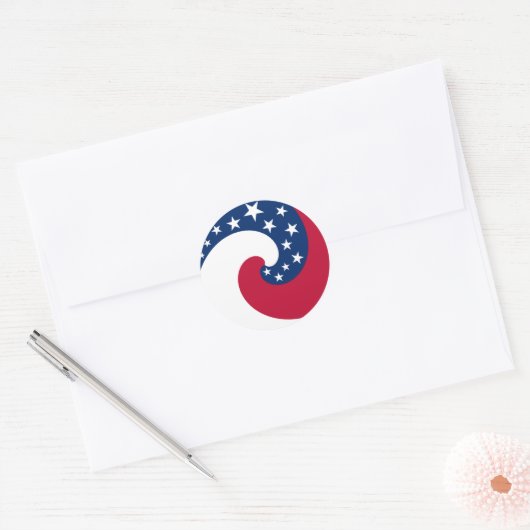 Circle Flag Sticker (Envelop)