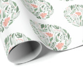 Circle Floral Moederdag Cadeaupapier (Rol Hoek)