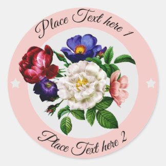 Circle Flower 11 Ronde Sticker
