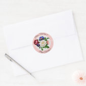 Circle Flower 11 Ronde Sticker (Envelop)