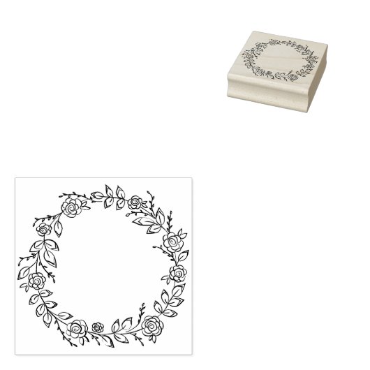 Circle Flower Journal Rubberstempel (Gestempeld)