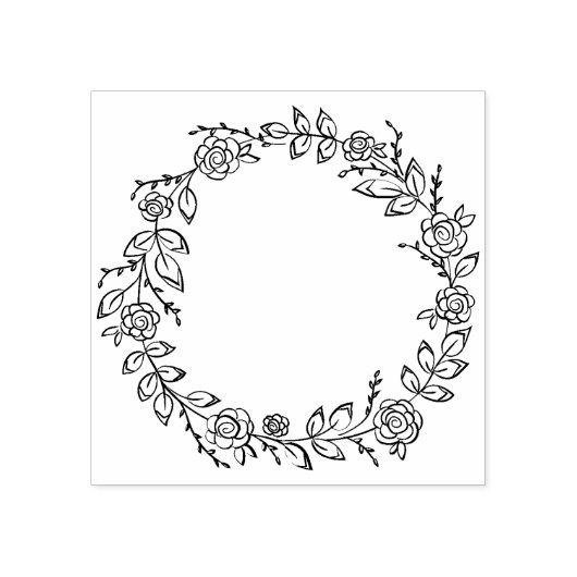 Circle Flower Journal Rubberstempel (Afrduk)