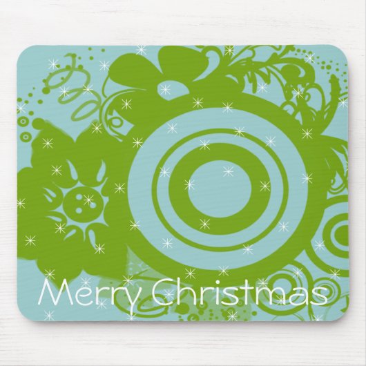 Circle Flowers Swirly - Gepersonaliseerd - Geperso Muismat (Voorkant)