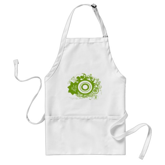 Circle Flowers Swirly - Gepersonaliseerd - Geperso Standaard Schort (Voorkant)