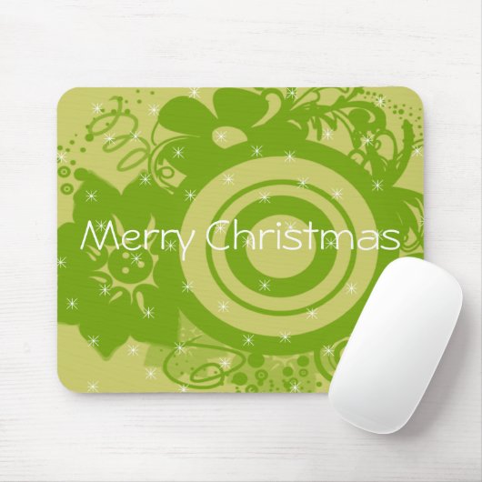 Circle Flowers Swirly - Gepersonaliseerd Muismat (Met muis)