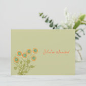 Circle Flowers Weddenschap Kaart (Staand voorkant)