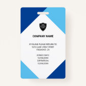 Circle Foto Logo QR Code Aangepaste werknemer ID K Badge (Achterkant)