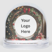 Circle Framed Happy Holiday Klantwaardering Sneeuwbol (Achterkant)