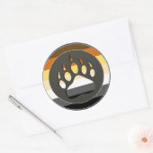 Circle Gay Beren Pride Flag Beer Paw Ronde Sticker (Envelop)