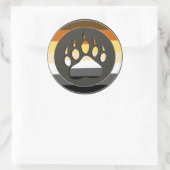 Circle Gay Beren Pride Flag Beer Paw Ronde Sticker (Tas)