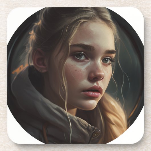 Circle girl bier onderzetter (Voorkant)