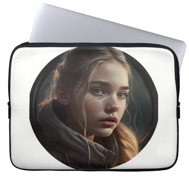 Circle girl laptop sleeve (Voorkant)