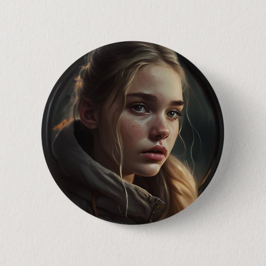 Circle girl ronde button 5,7 cm (Voorkant)