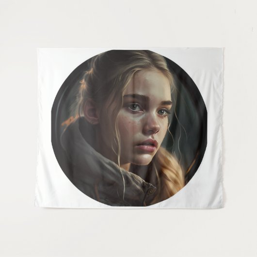 Circle girl wandkleed (Voorkant (horizontaal))