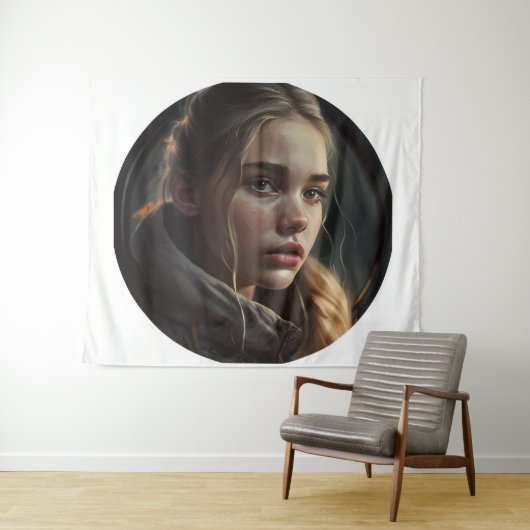 Circle girl wandkleed (In Situ (horizontaal))