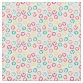 Circle Hearts Patterned Fabric Stof (Close Up)